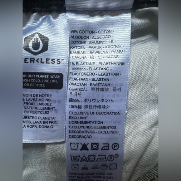 Levi's 501 Cut Off Raw Hem Button Fly Jean Shorts in Dark Gray. Size 26 - Picture 8 of 12